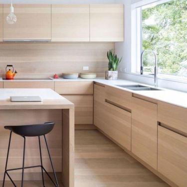 Кухня Cleaf Деревянная с островом